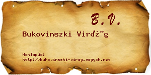 Bukovinszki Virág névjegykártya